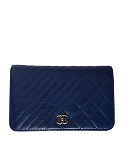 WOC, Aged Calfskin, Chevron/Quilted, Navy, 20807246, DB